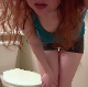 A girl with red hair sits down on a toilet, pisses, then takes a shit with multiple, audible plops. She stands up to wipe her ass. Presented in 720P HD. About 3.5 minutes.